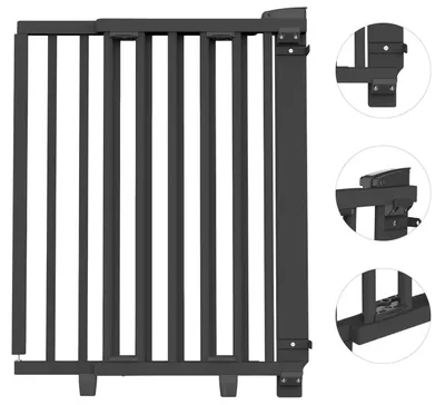 Image de Geuther by reer Barrière de sécurité 2732 58 - 93 cm bois noir noir