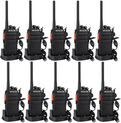 Immagine prodotto di Retevis RT24 Plus, radio PMR senza licenza con auricolare e batteria ricaricabile, per scuole, supermercati(10 pz)