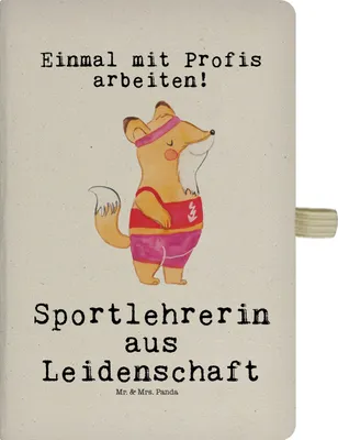 Produktbild von Mr. & Mrs. Panda notizbuch Sportlehrerin Leidenschaft - Transparent - Geschenk, Skizzenbuch, Adressbuch, Tagebuch, Jubiläum, Kladde, Journal