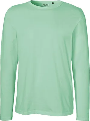 Produktbild von Neutral O61050 | Herren Long Sleeve T-Shirt / 100% Fairtrade-Baumwolle - Farbe: Dusty Mint - Größe: S
