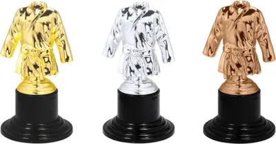 Produktbild von Mini Pokal - Kampfsportanzug Farbe - gold