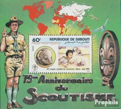 Produktbild von Briefmarken Dschibuti 1981 Mi Block43A (kompl.Ausg.) postfrisch Pfadfinderkongresse