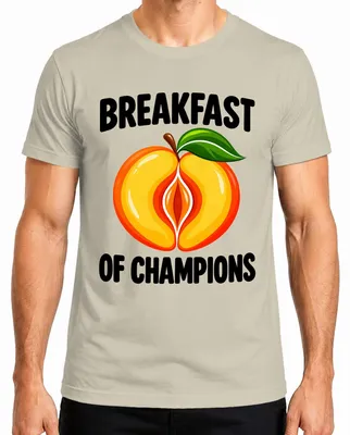 Immagine prodotto di Colazione da campioni. Maglietta da uomo con scritta "Prugna", umorismo per adulti, motivo: natura, taglia XXL
