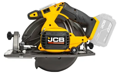 Produktbild von JCB Professional Akku-Handkreissäge 18PCS-185 | 18 V | Ø 185 mm | 5500 U/min | 65 mm Schnittiefe | Gehrung bis 50° | Elektrische Bremse
