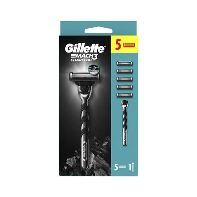 Immagine prodotto di Gillette Mach3 Rasoio a carbone + 5 testine