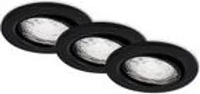 Produktbild von LED Einbauleuchten schwenkbar 3er Set GU10 5 W matt-schwarz Metall Briloner