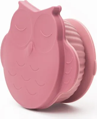 Zdjęcie produktu dla Silikonowa miska z pokrywką GIOfresh Owl Pink