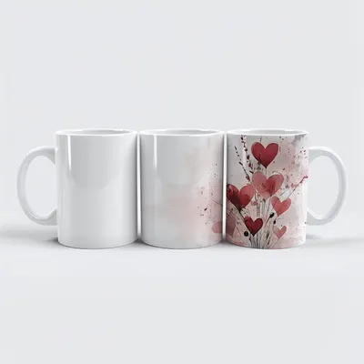 Produktbild von raxxa Premium-Tasse "Herzblumen"