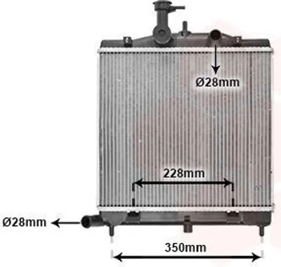 Produktbild von VAN WEZEL 83002171 Kühler Wasserkühler Motorkühler für KIA Picanto (SA)