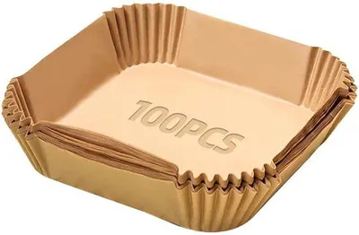 Immagine prodotto di Carta antiaderente per friggitrice ad aria, 100 fogli, 15 cm, quadrata, monouso