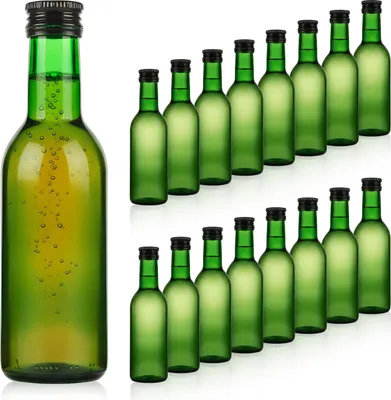 Zdjęcie produktu dla SUPERBUTELKI - 20x Butelka szklana Monopol 250 ml zielona na cydr, soki, nalewki