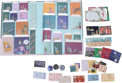 Imagen del producto de Calendario de adviento para amantes de los libros: un cuenta atrás único con 25 bolsitas