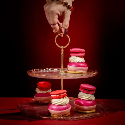 Produktbild von Kuchenplatte Tortenplatte Patera LISALA zweistöckig transparent 21 cm, 28 cm HOMLA