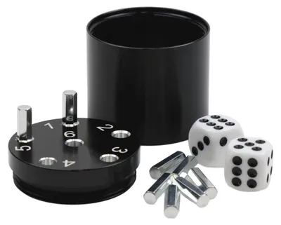 Immagine prodotto di BestSaller 3003 SUPER SIX, gioco di dadi in alluminio, edizione speciale, 36 bastoncini da gioco e 2 dadi, colore nero