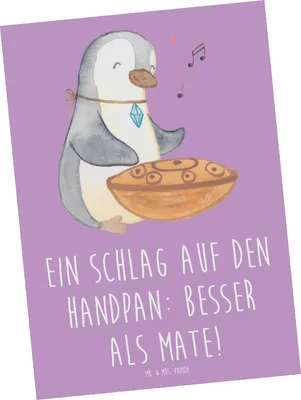 Produktbild von Mr. & Mrs. Panda Postkarte Handpan Zauber - Lavendeltraum - Geschenk, bildkarte, Klangschalen, Musik, Musiker, Lernen, Klänge, Instrumente, einzelkarte, Meditation