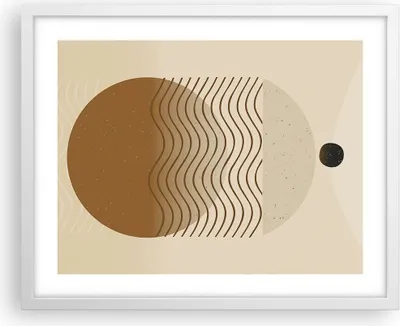 Produktbild von Gerahmtes Poster - Weißer Rahmen - Abstraktion Geometrie Minimalismus - 50x40 cm - Wand Bild - Wanddeko - Wandbilder - Kunstposter - Wandposter - Bilderrahmen - Bilder - Kunstdruck - P2WAA50x40-5043