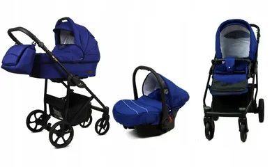 Image de BabyLux® AIR | Kit chaton 3en1 | Bleu marin | Kit combiné | Kit combiné | Chaton + Lit bébé + Siège auto / Berceau auto