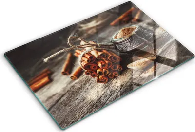 Produktbild von Glasschneideplatte - Herdabdeckplatte - 80x52 cm -Schneidebrett - Spritzschutz -Vanillestöcke