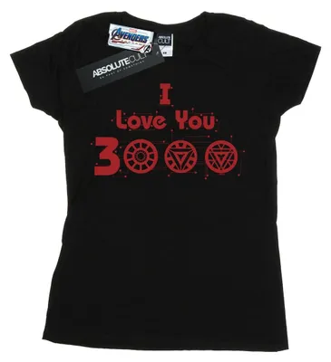 Imagen del producto de Camiseta para mujer Marvel - "Avengers: Endgame. Te quiero 3000" (BI6101) (Talla S) (Negra)