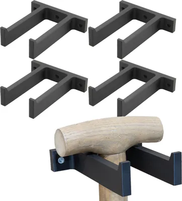 Produktbild von 4x Wandhalter Gartengeräte Schaufel Spaten Hake Gerätehalter Halterung Universal
