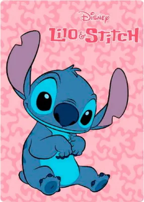 Produktbild von Unyqoos® Disney Stitch Polar-Fleece Kuscheldecke 100 x 140 cm – weich & wärmend, maschinenwaschbar (kalt), für Sofa & Bett