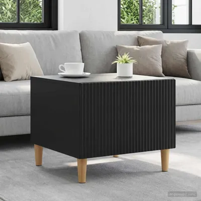 Image de Maison Exclusive - Table basse à tiroirs, noire, 49 x 50 x 40 cm, aggloméré