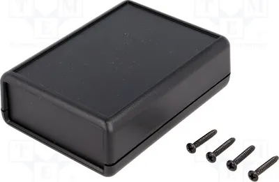 Produktbild von 1x Gehäuse: universell 1593 mit Batteriefach X: 66mm Y: 92mm   1593PBK Gehäuse mit
