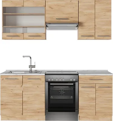 Obrázek produktu pro Kuchyňský kout Vicco Fame-Line Zlatý mocný dub 200 cm , PD Mramor, Model 57010