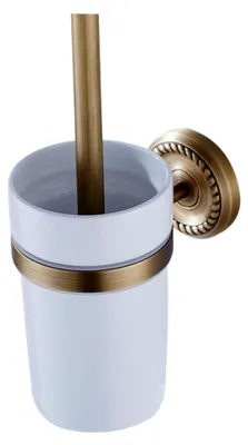 Produktbild von WC-Bürste aus Keramik und Messing, Gelb für das Badezimmer