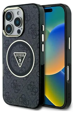 Immagine prodotto di Etui Guess Iml Metal Glitter 4G Circle Triangle Magsafe Do Iphone 16 Pro Czarny