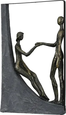 Produktbild von Casablanca by Gilde Dekofigur Skulptur Holding Hands bronze H. 37 cm,89268