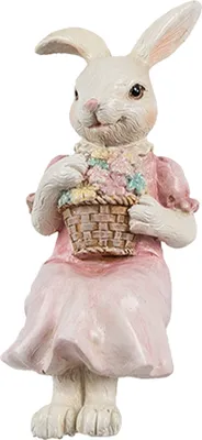 Produktbild von Clayre & Eef Dekorationsfigur Kaninchen 7x5x13 cm Beige Kunststoff