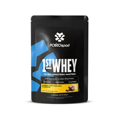 Immagine prodotto di Polleo 1st Whey, 454 g - Cioccolato e banana