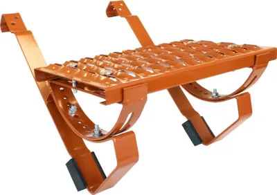Produktbild von DAPRONA Laufrost Set für gewellte Dachziegel 100cm, Dachtritte für Schornsteinfeger Ziegelrot, inkl. Montagematerial für sichere Dachbegehung