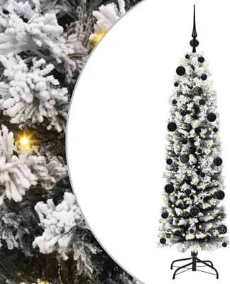 Image de vidaXL Sapin de Noël artificiel avec 150 LEDs avec support Vert 150 cm