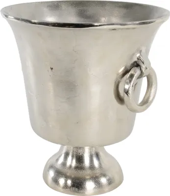 Produktbild von Weinkühler Brush poliertes Aluminium 25 x 27 cm vernickelt Silber