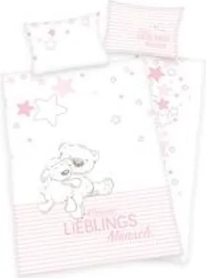 Zdjęcie produktu dla HERDING Prześcieradło do łóżeczka Sweetheart różoweBawełnaBawełna, 100/135, 40/60 cm