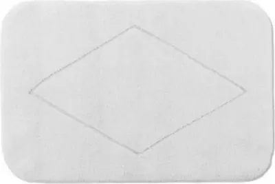 Produktbild von Rhomtuft Badteppich Raute abgerundet Farbe weiss Größe 70x120 cm