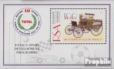 Produktbild von Briefmarken Südafrika 1997 Mi Block51 (kompl.Ausg.) gestempelt 100 Jahre Automobile
