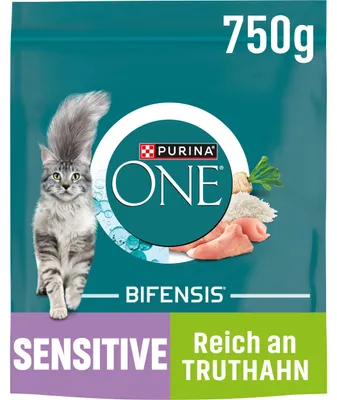 Productafbeelding van PURINA ONE BIFENSIS Sensitive, rijk aan kalkoen, 6 x 750g
