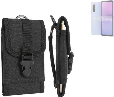 Produktbild von K-S-Trade Holster Handy Hülle kompatibel mit Sony Xperia 10 V Holster Handytasche Gürtel Tasche Schutz Hülle Robust Outdoor schwarz