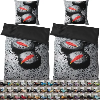 Obrázek produktu pro SANILO® Ložní prádlo 135x200 cm, 100% nejjemnější bavlna, 4-dílné, povlak na peřinu, povlak na polštář 80x80 cm - Elegance