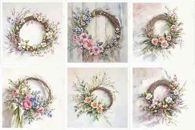 Image de Set de papier de bricolage scrapbooking riz - ITD - RSM121 guirlande, fleurs, printemps