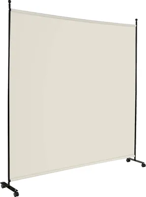 Produktbild von COSTWAY 184 x 184cm Raumteiler auf Rollen, Paravent mit einem Panel, Trennwand faltbar, Sichtschutz für Wohnzimmer, Schlafzimmer, Büro (Weiß)