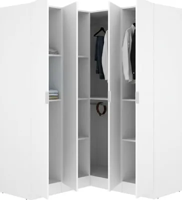 Immagine prodotto di Woodbury - Guardaroba Grande, 131x184h cm Bianco, 8 Ripiani