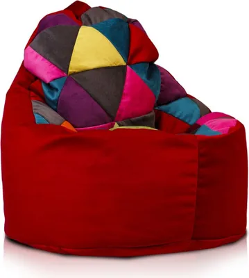 Obrázek produktu pro Ecopuf, Yoko, sedací vak Pouf, sedací vak Poufsessel Pufsack pro děti, dospělé, 70x75cm, červený A12