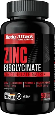 Produktbild von Body Attack Zink Bisglycinate 90 Kapseln