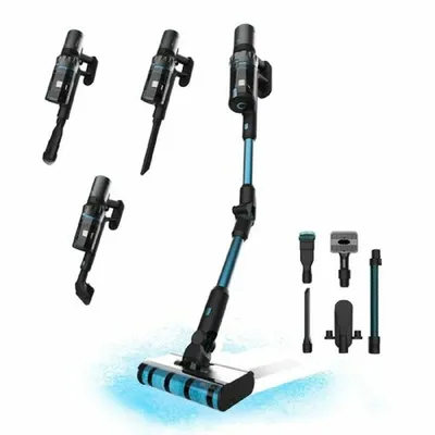 Obrázek produktu pro Cecotec Conga Rockstar 5500 Hurricane ErgoTwice Animal, Vertikální, Bezsáčkové, Černá, Modrá, Suchý, Cyklónový, Auto