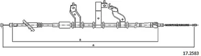 Produktbild von METZGER Handbremsseil Seilzug Feststellbremse für HYUNDAI TUCSON (JM) Hinten Links 17.2583
