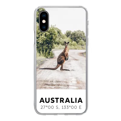 Produktbild von MuchoWow® Handyhülle Schutzhülle Hülle für iPhone X Känguru - Australien - Tiere Silikon Softcase Handy Hülle - Handyhülle